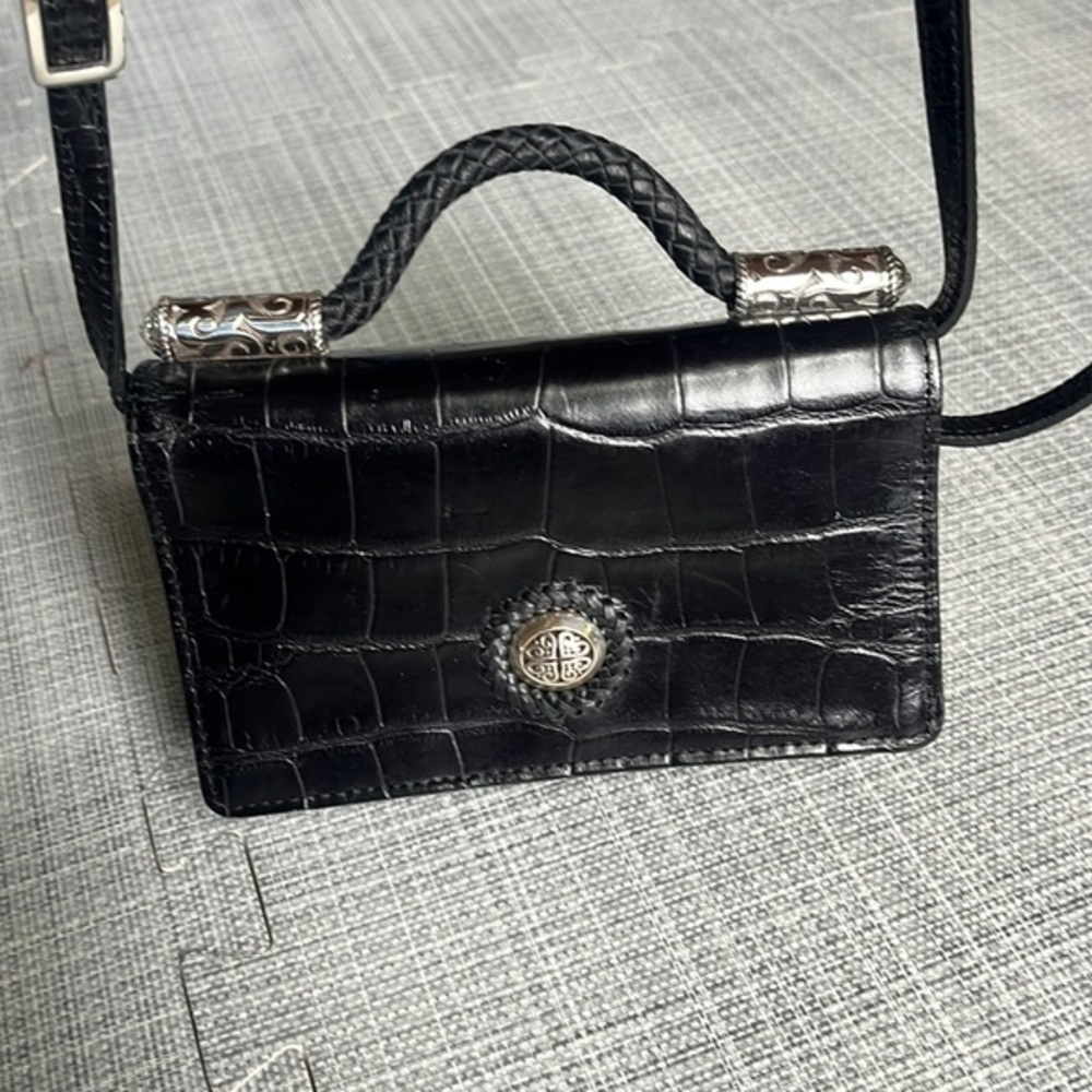 BRIGHTON Wallet Organizer Crossbody Bag Sm. Blk